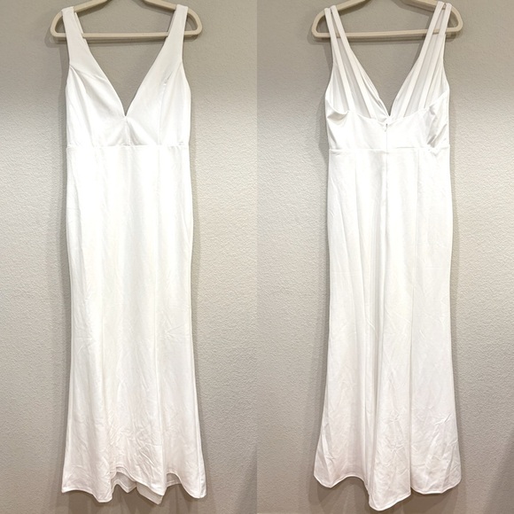 Size L Lulus Forever Crush White Mermaid Maxi Dress - Picture 5 of 8